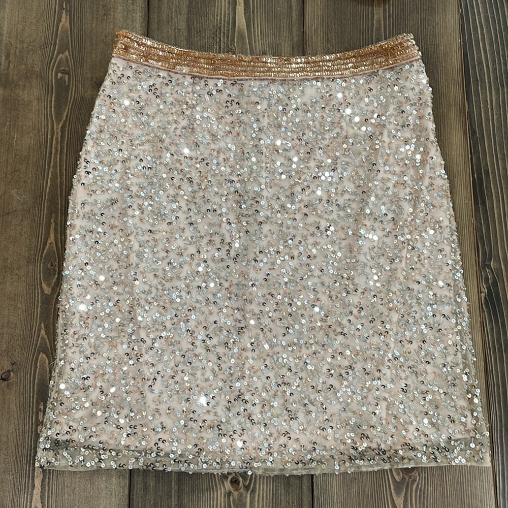 🌟4x Host Pick🌟Rachel Allan Rose Gold Sequin Two Piece Dress - Picture 4 of 16